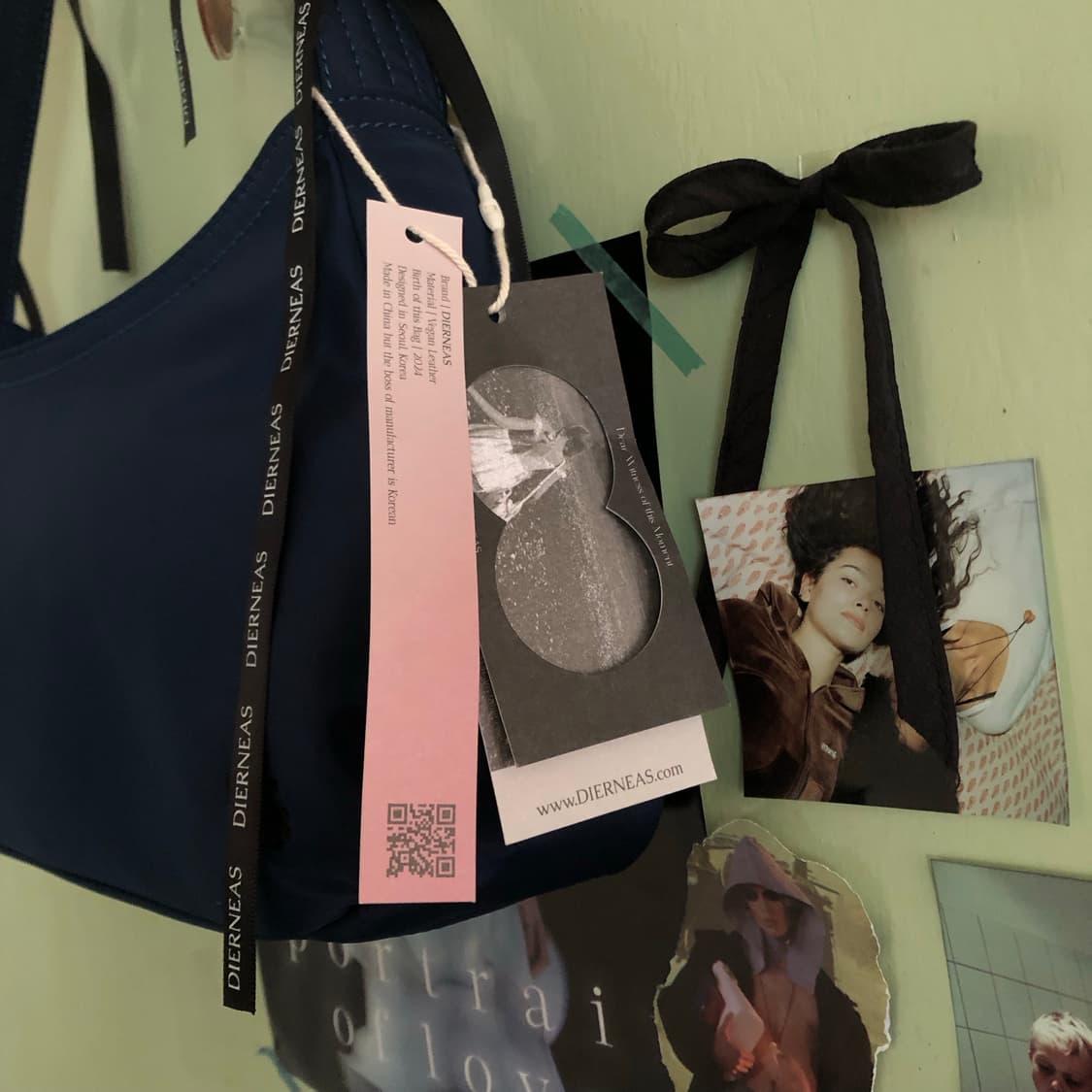 (새상품) 디어니스 리테 백 딥네이비 숄더백 상품이미지5