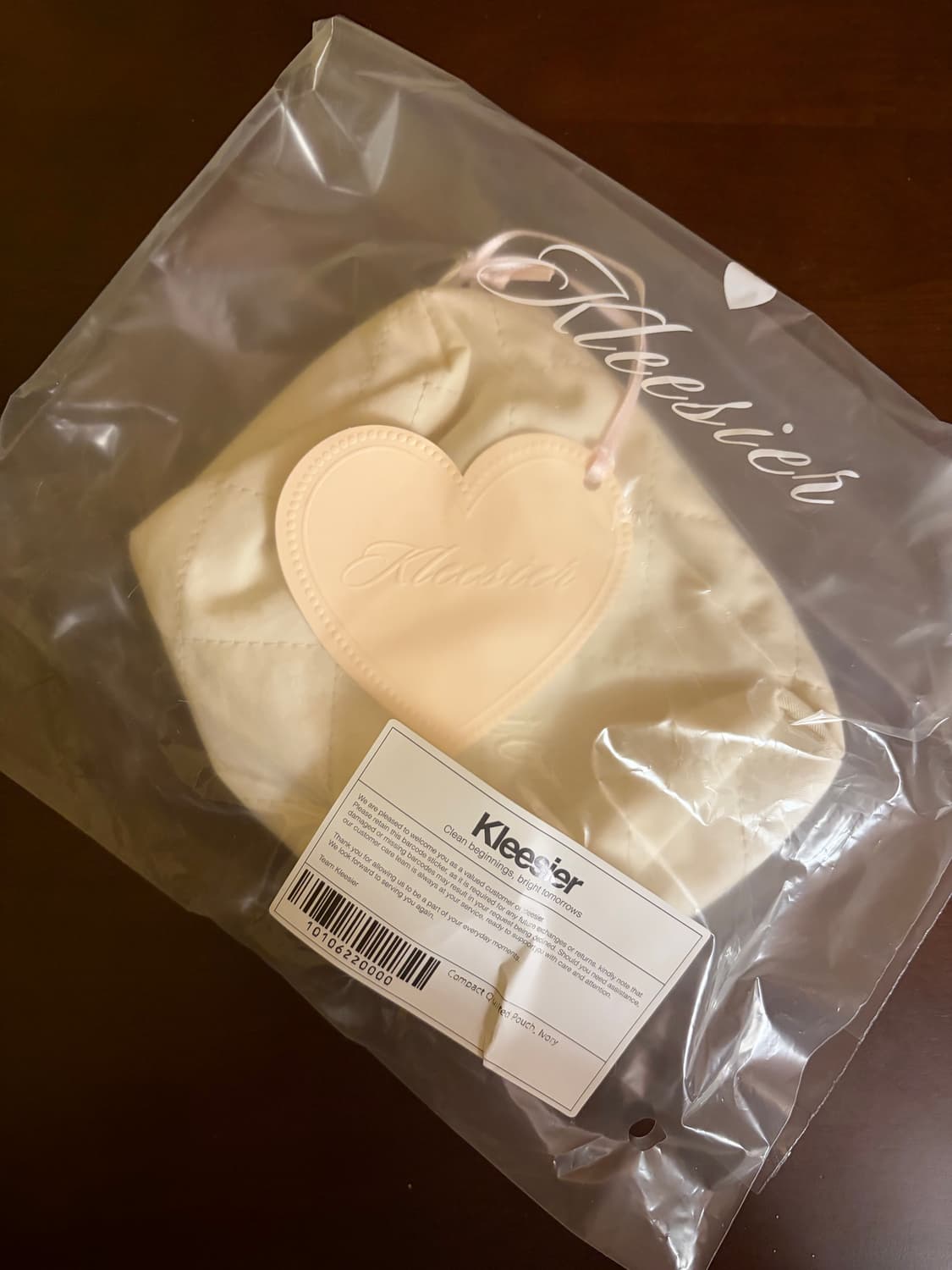 클리시어 컴팩트 퀄티드 파우치, 아이보리 상품이미지2