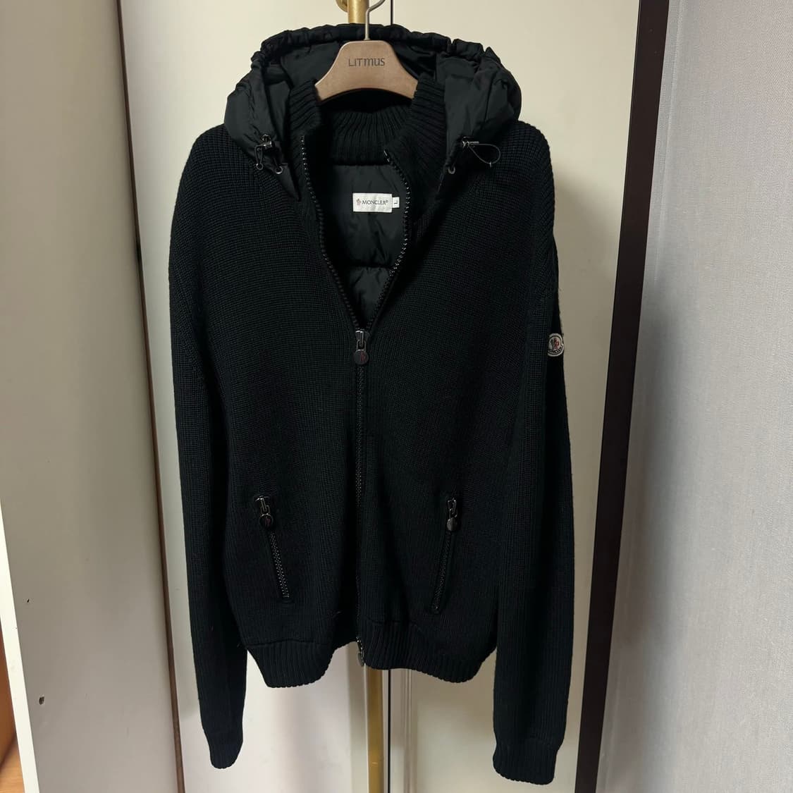 [정품특가] 몽클레어 니트 패딩 가디건 블랙 100 상품이미지1