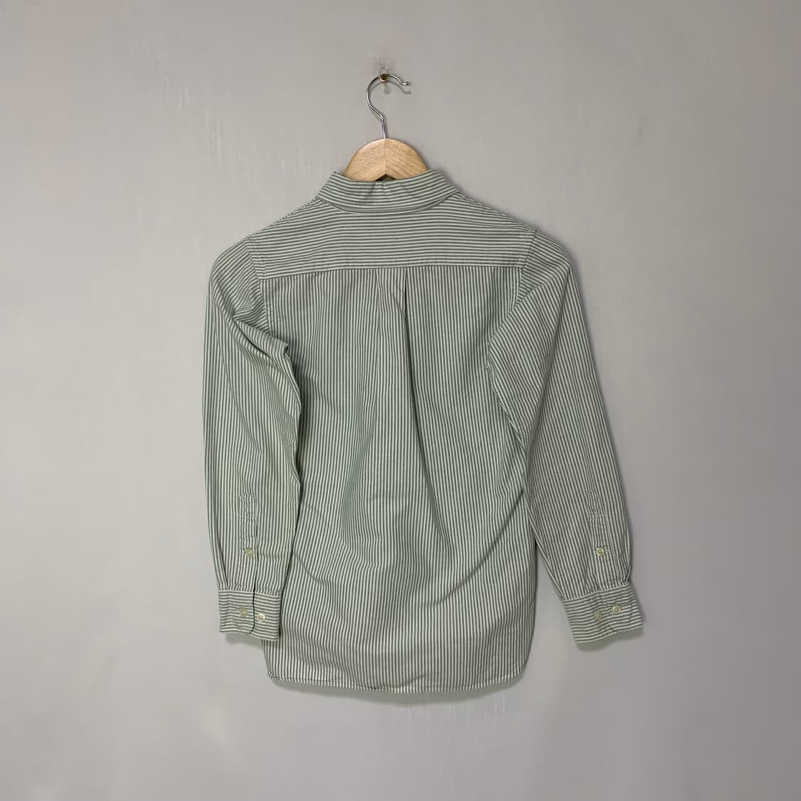 폴로랄프로렌 키즈 여성 스트라이프 슬림핏 7부 소매 셔츠 민트 상품이미지3