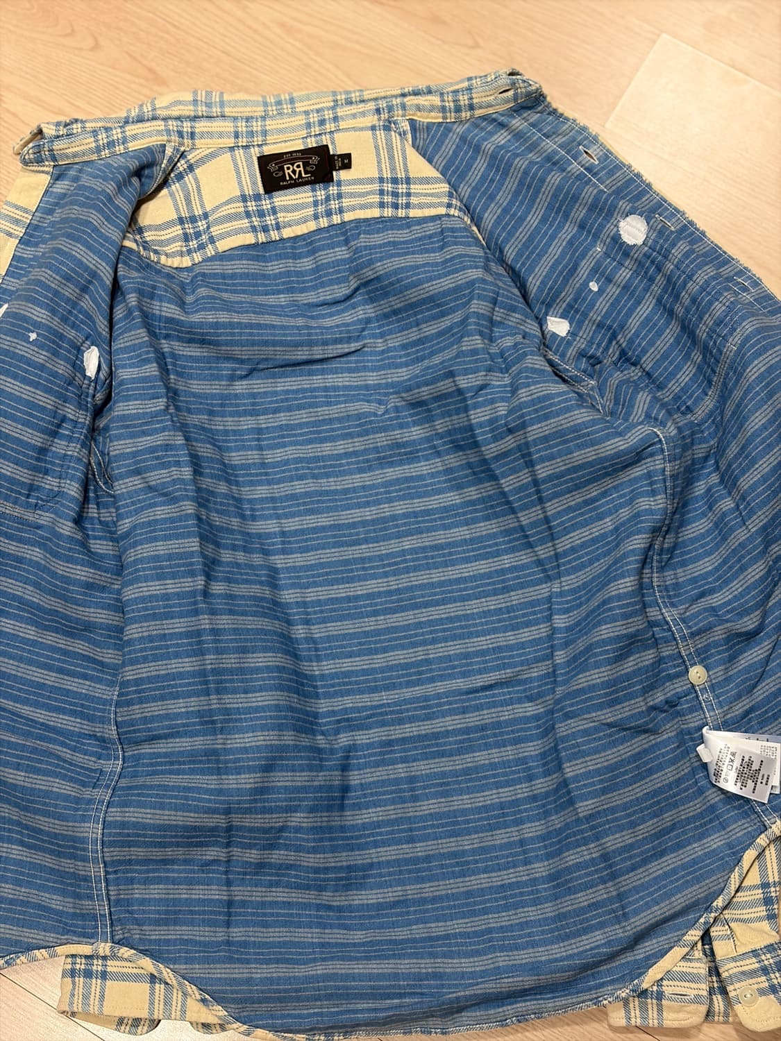(M) RRL 더블페이스 플레이드 워크 셔츠 상품이미지6