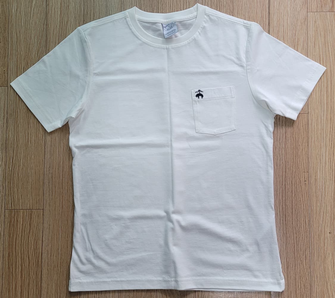 [새상품]브룩스브라더스 수피마 반팔 티셔츠 95 (화이트,네이비) 상품이미지1