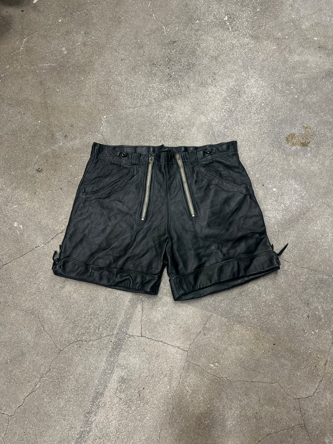 70‘s 독일제 바이크 가죽 팬츠 상품이미지1