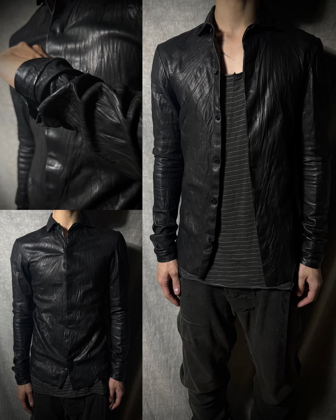 m.a+ 09SS Crinkled Lambskin Shirt Jacket 상품이미지1