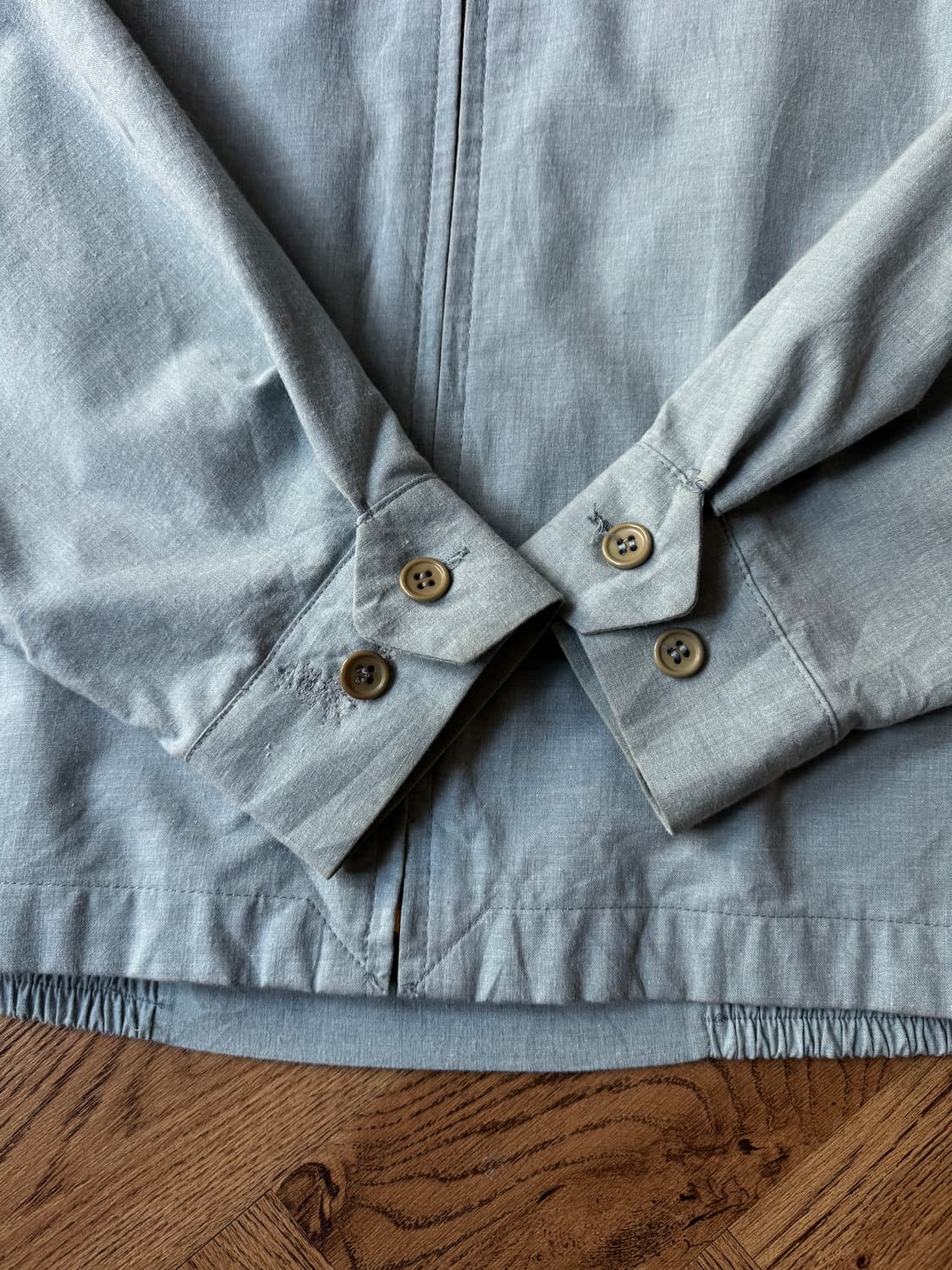 [L]60's 런던포그 Made in USA 샴브레이 드리즐러 자켓 상품이미지5