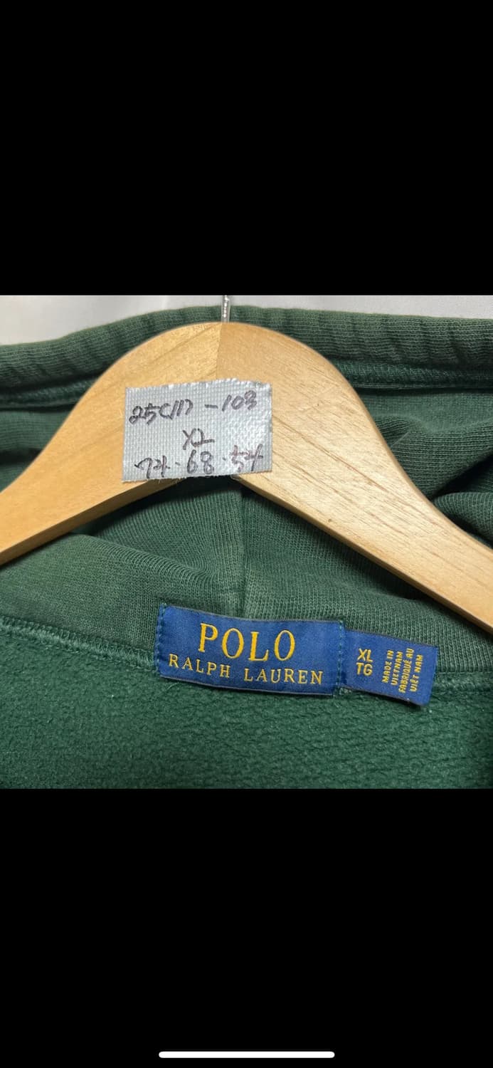 [정품/XL] 폴로 랄프로렌 스펠아웃 기모 초록그린 후드티 상품이미지3