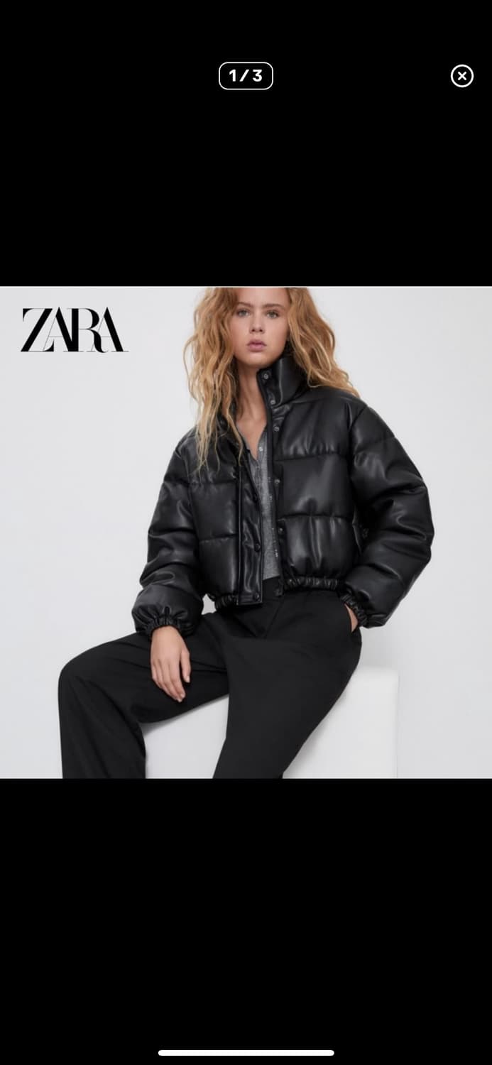 자라 레더 패딩 상품이미지1