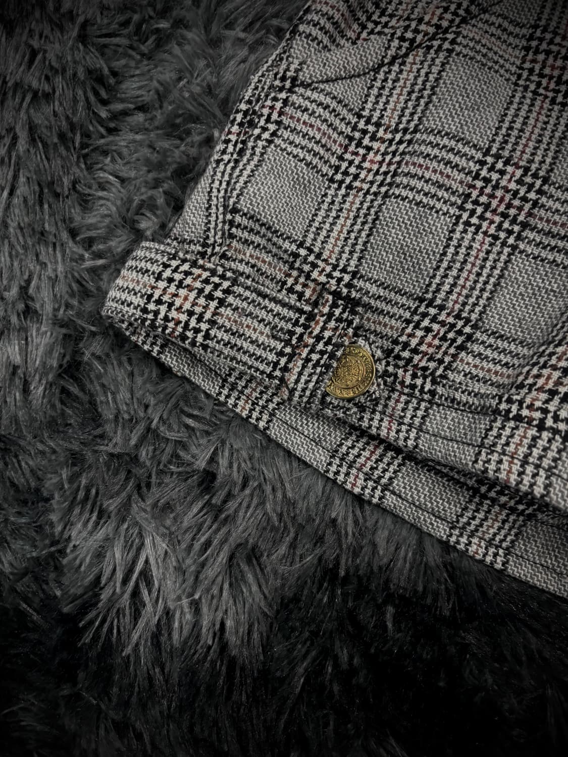 체크 금장 로우라이즈 숏팬츠 상품이미지3