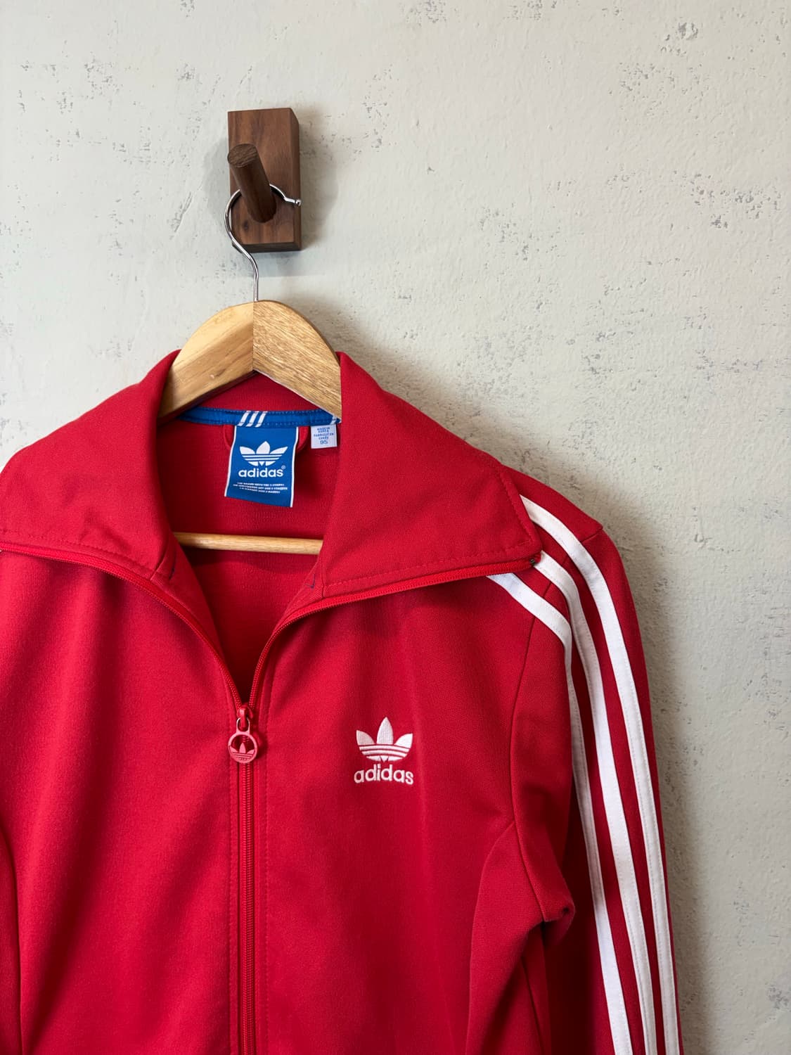 아디다스 구형 유로파 삼선 트랙탑 져지 레드 상품이미지2