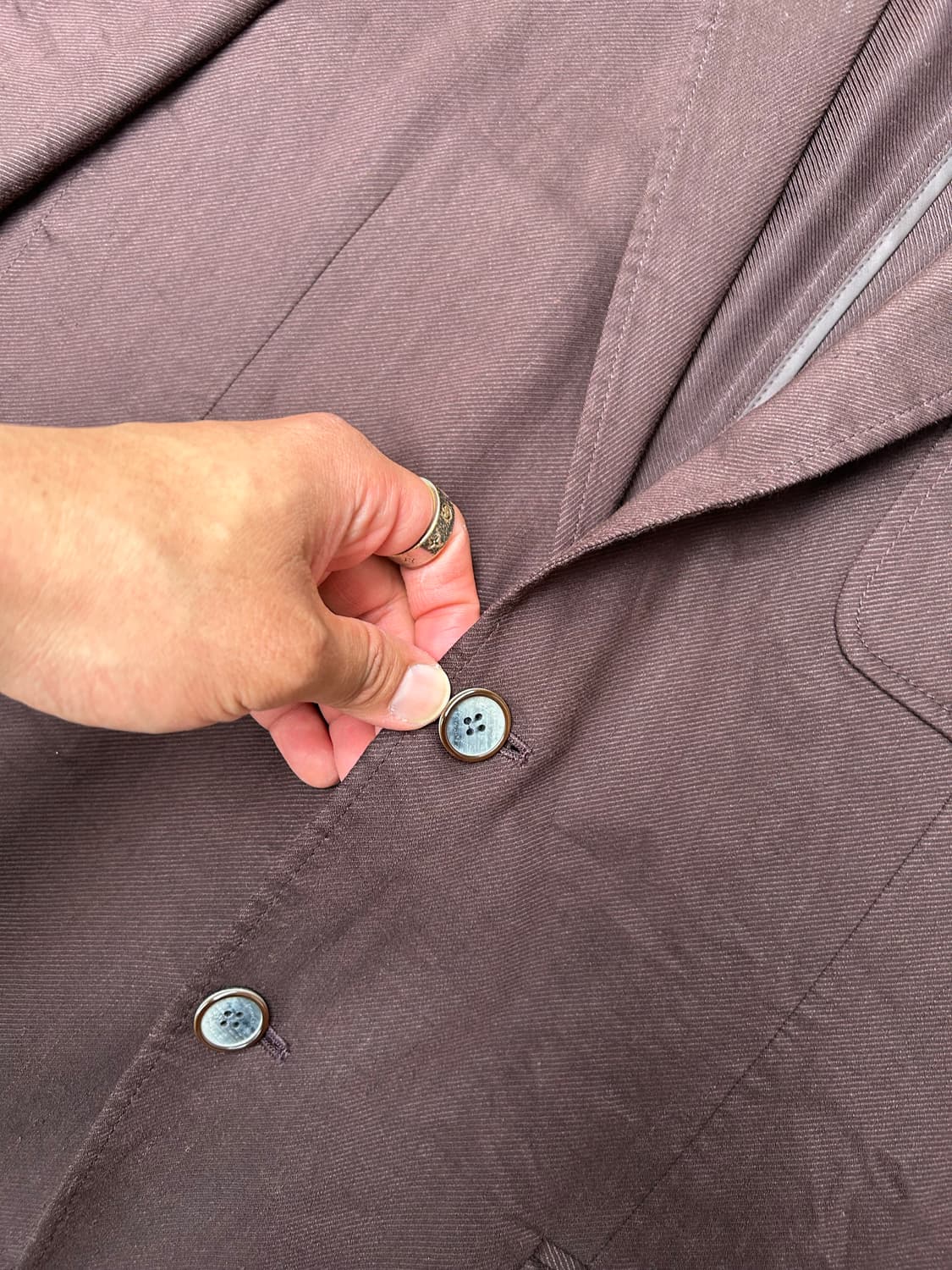 먼싱웨어 브라운컬러 빈티지 린넨 블레이져 상품이미지3