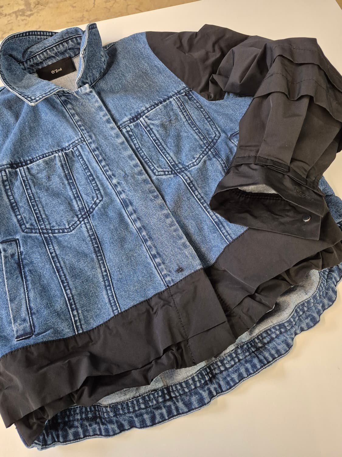 O'2nd 오즈세컨 배색 데님 자켓 상품이미지5