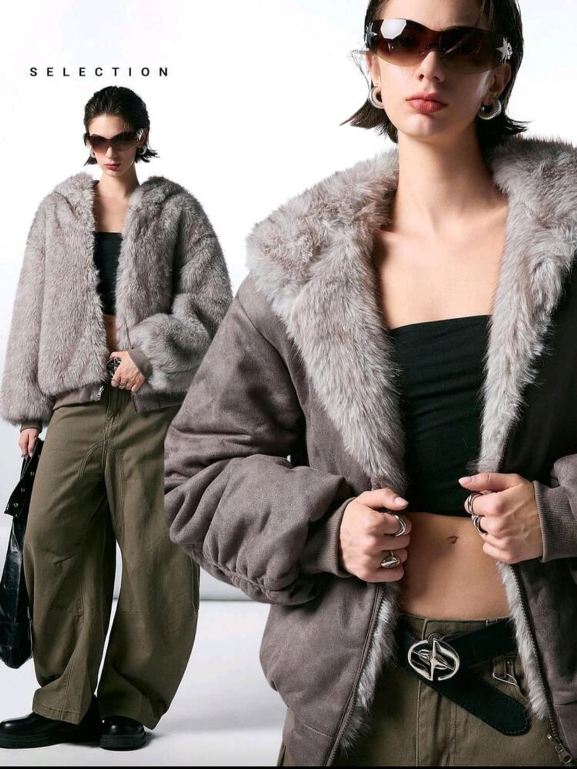 새상품 후드 퍼 자켓 상품이미지4