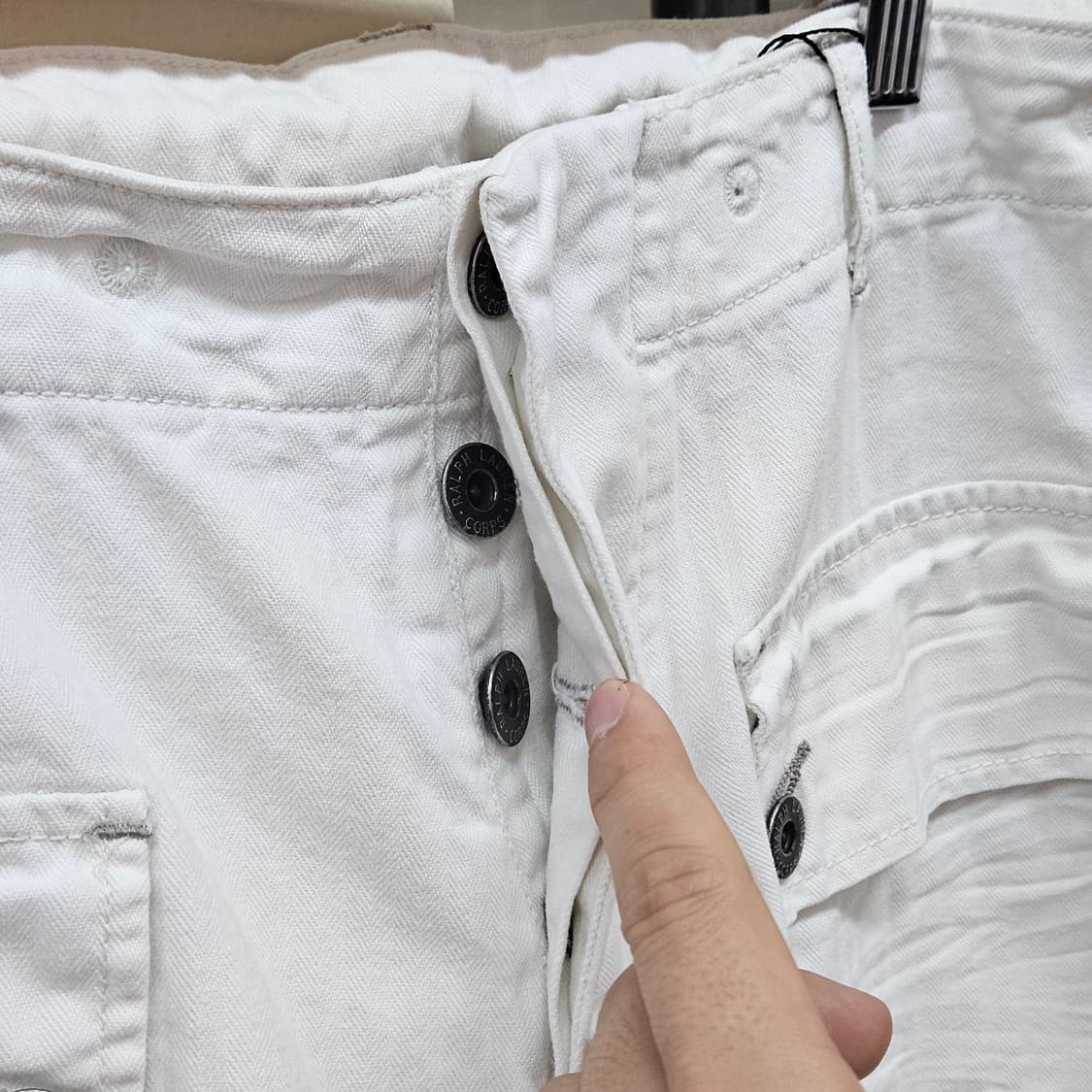 폴로 컷오프 카고 쇼츠 오프화이트 상품이미지7