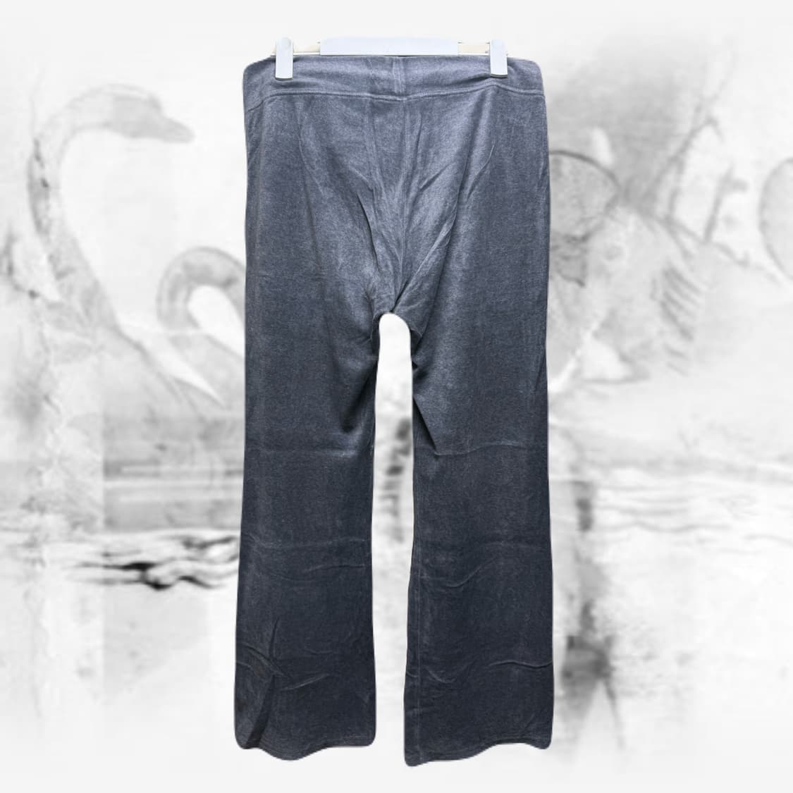 y2k 그레이 벨벳 팬츠 상품이미지2
