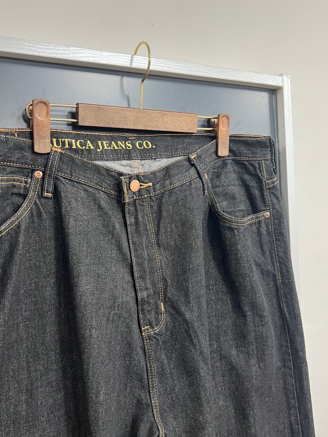 Nautica 노티카 진스 루즈핏 흑청 데님 팬츠 상품이미지2