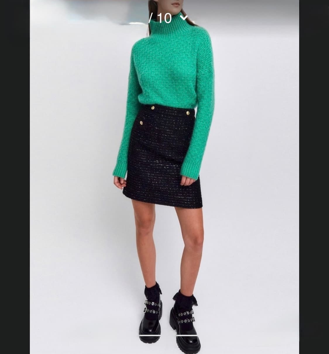 maje 마쥬 펄 트위드 버튼 스커트 상품이미지1