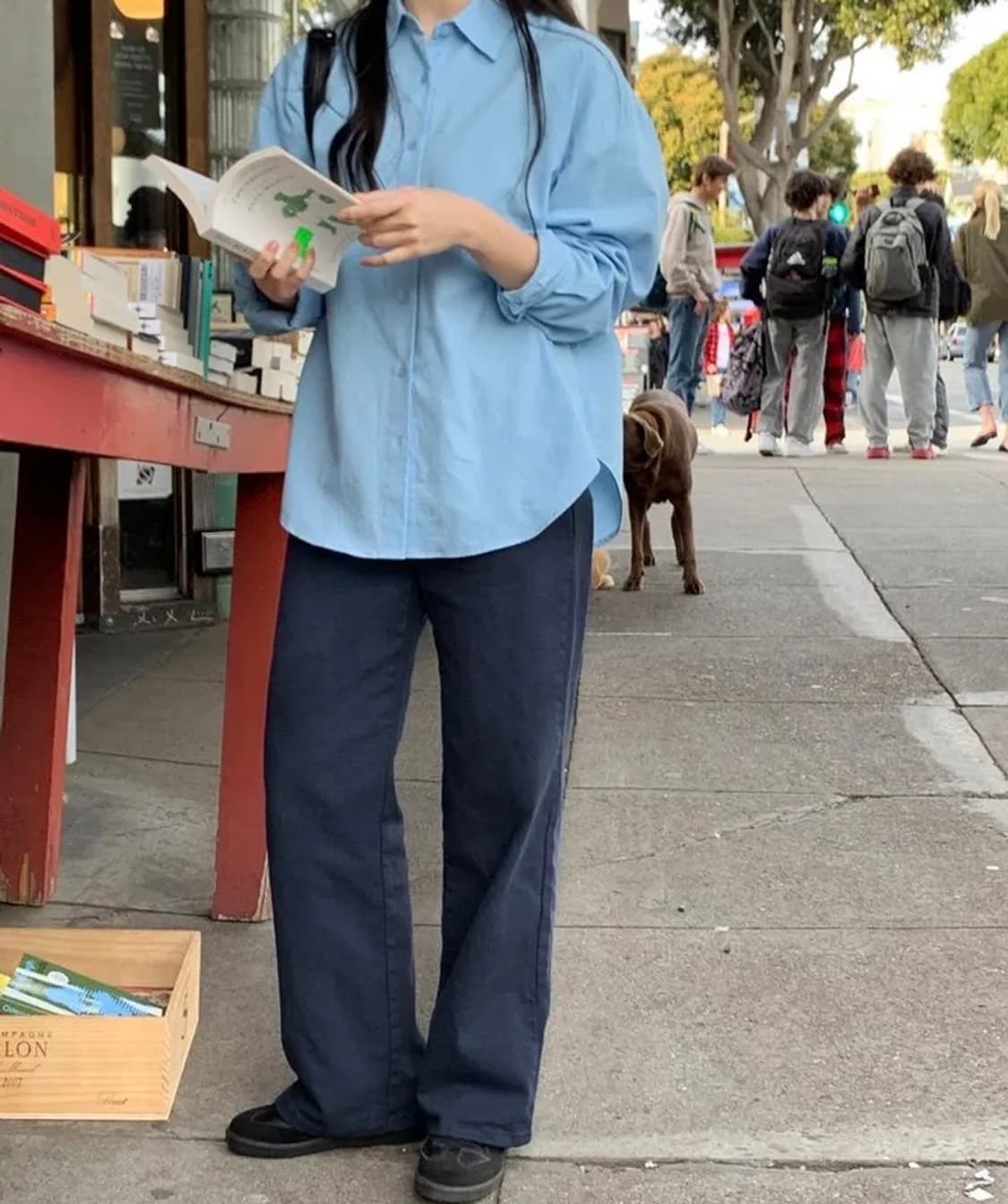 98도씨 PROJECT 스카이블루 루즈핏 셔츠 상품이미지3