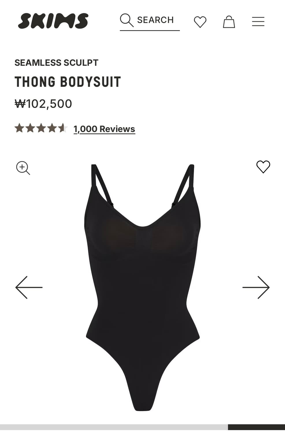 Skims sculpt thong bodysuit 상품이미지2