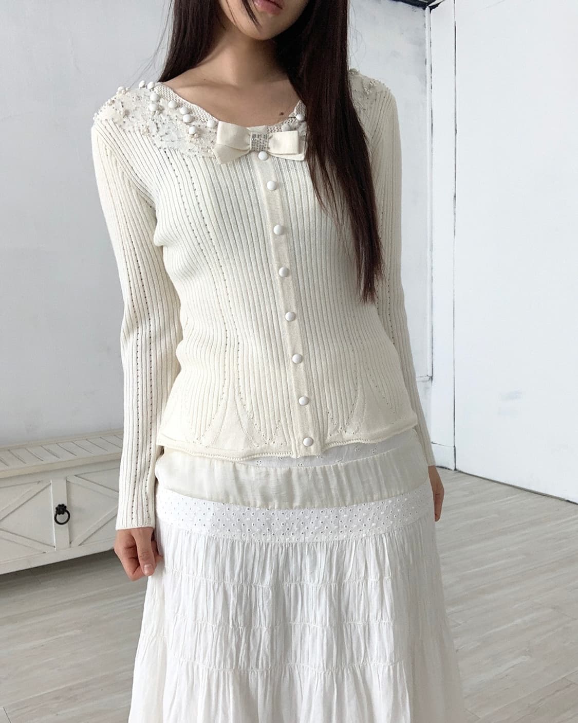 Ivory Lovely Ribbon Detail Top 상품이미지6
