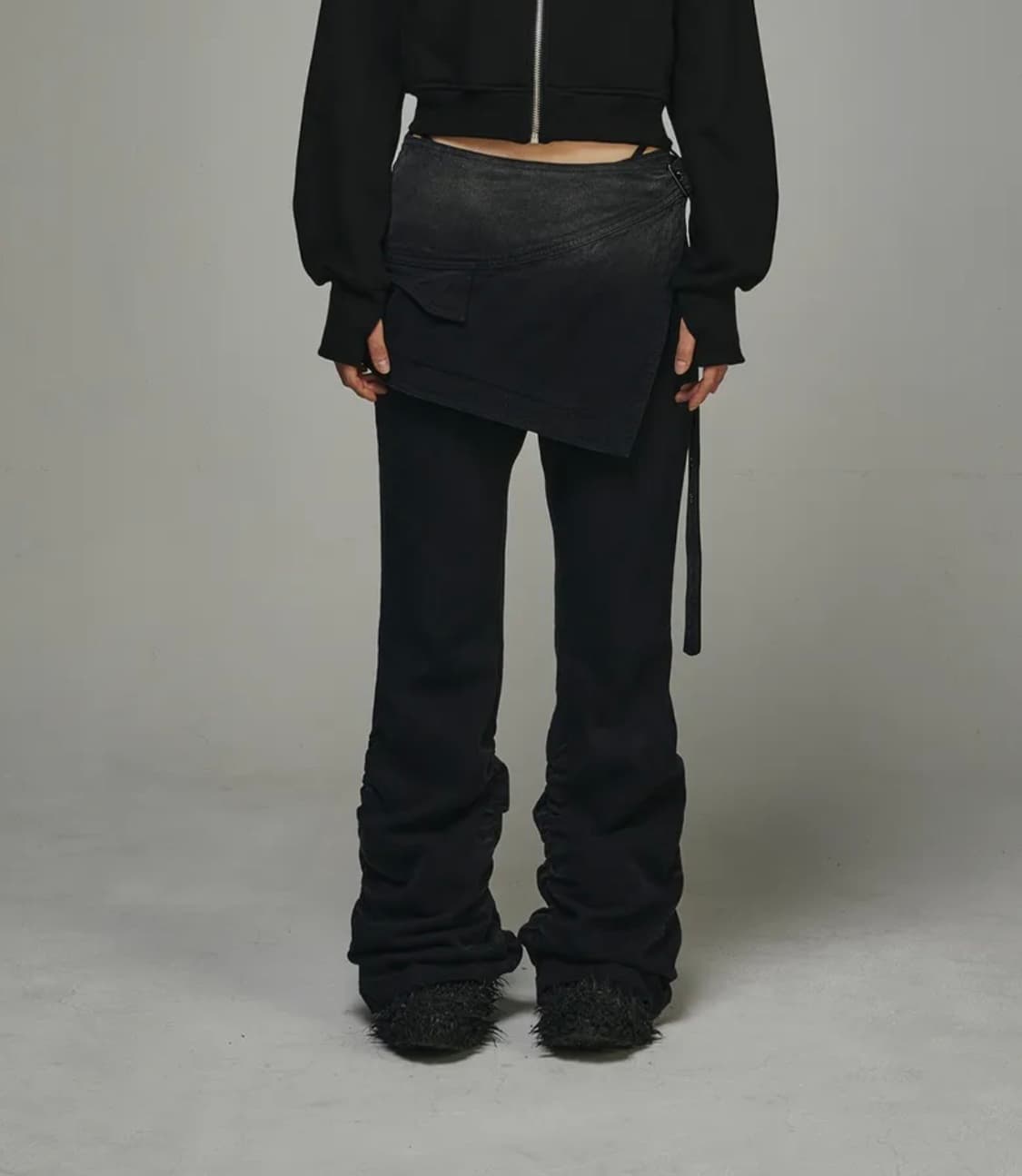 비엘알 Dyed Eyelet Belt Skirt Shirring Pant 상품이미지1