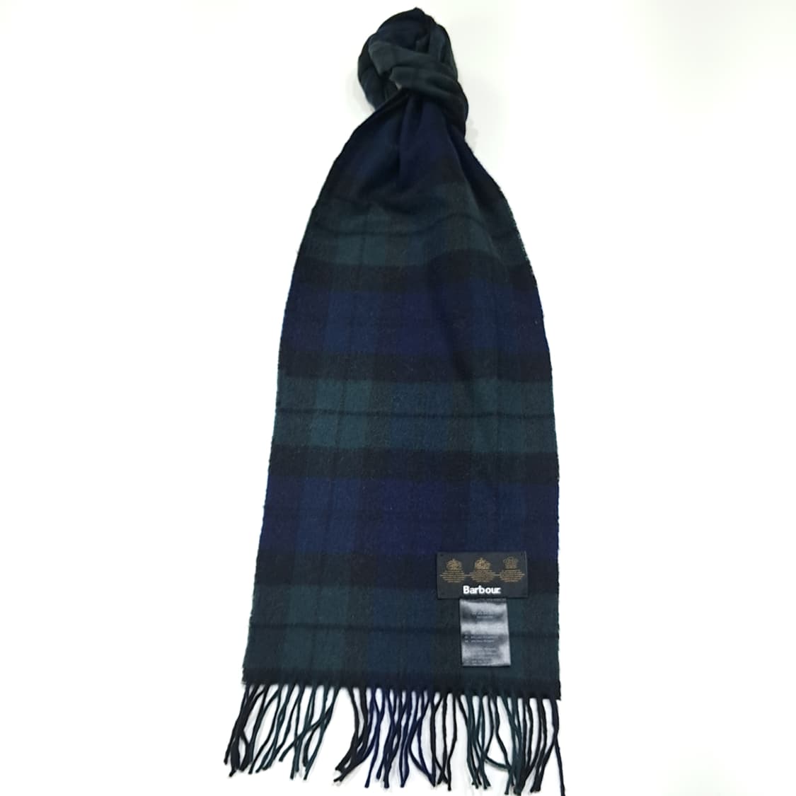 MX543 바버 램스울캐시미어 블랙워치 네이비 머플러 목도리 상품이미지1