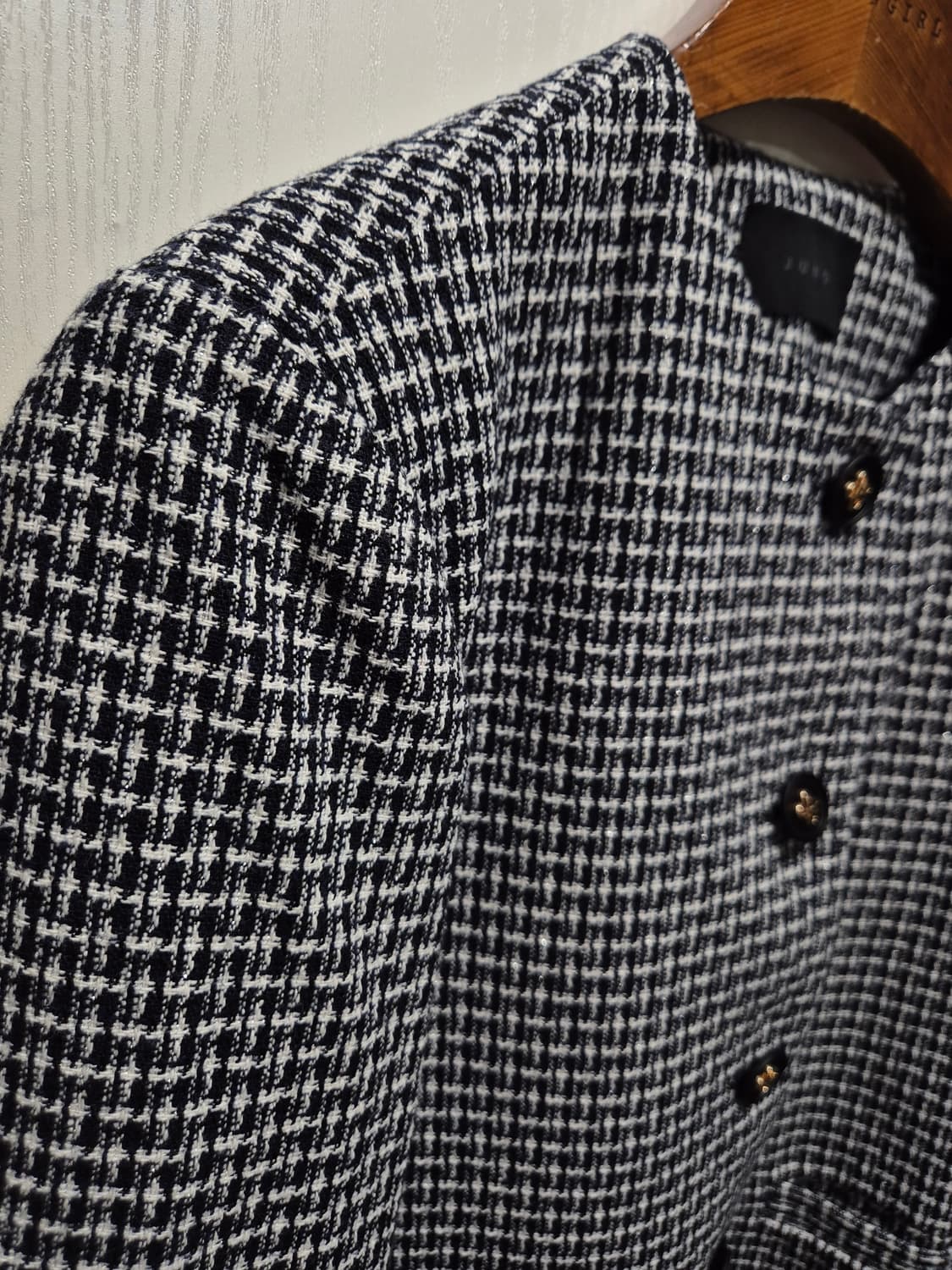 (세일)(새상품)체크 트위드 자켓 스커트 셋업 상품이미지7