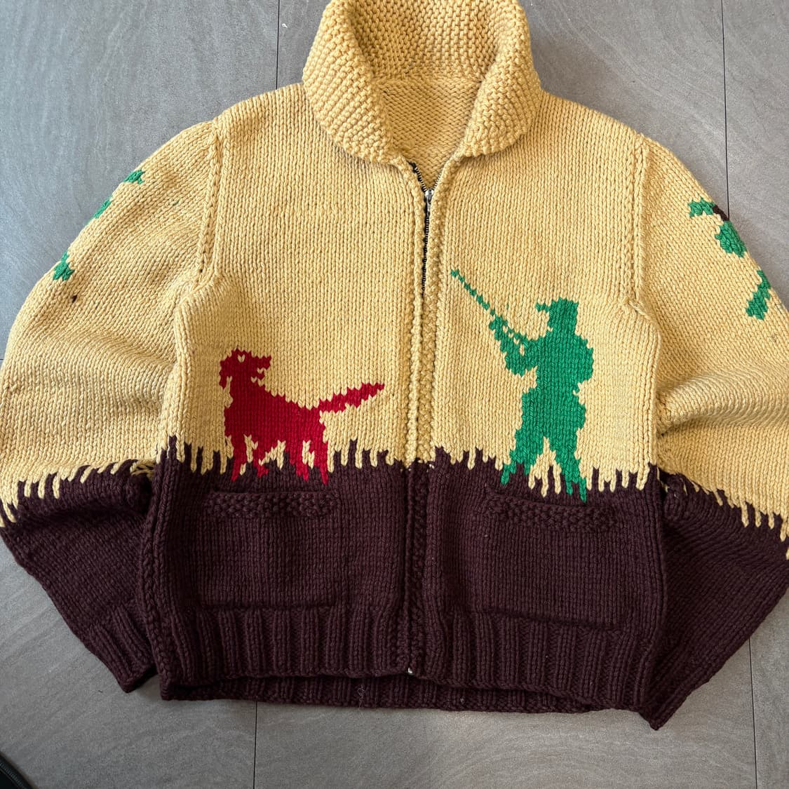 60~70년대 캐나다 생산 빈티지 헌팅 코위찬 자켓 상품이미지4