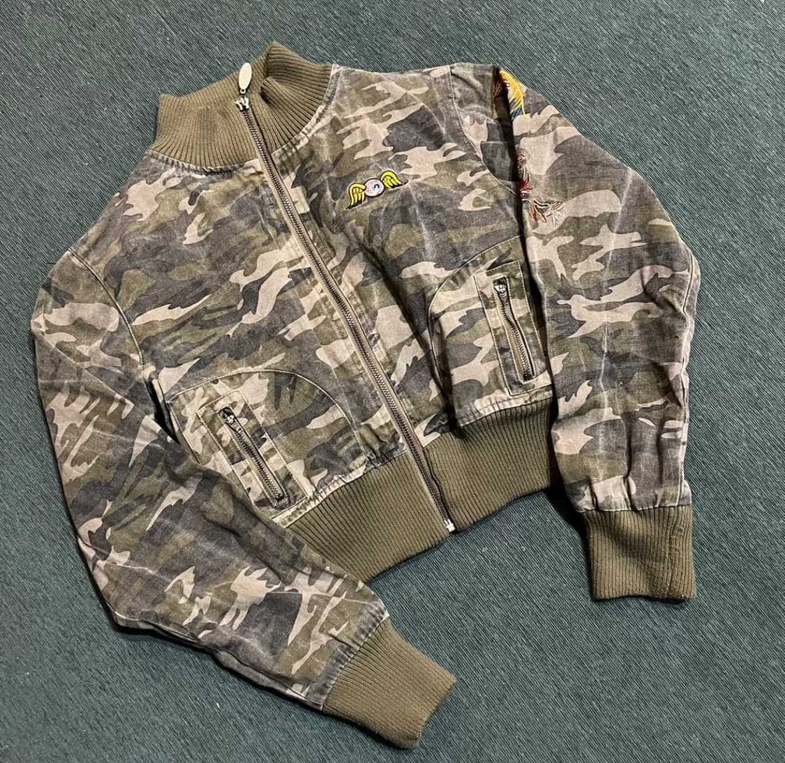 본더치 카모 집업 자켓 자수 포인트 상품이미지1