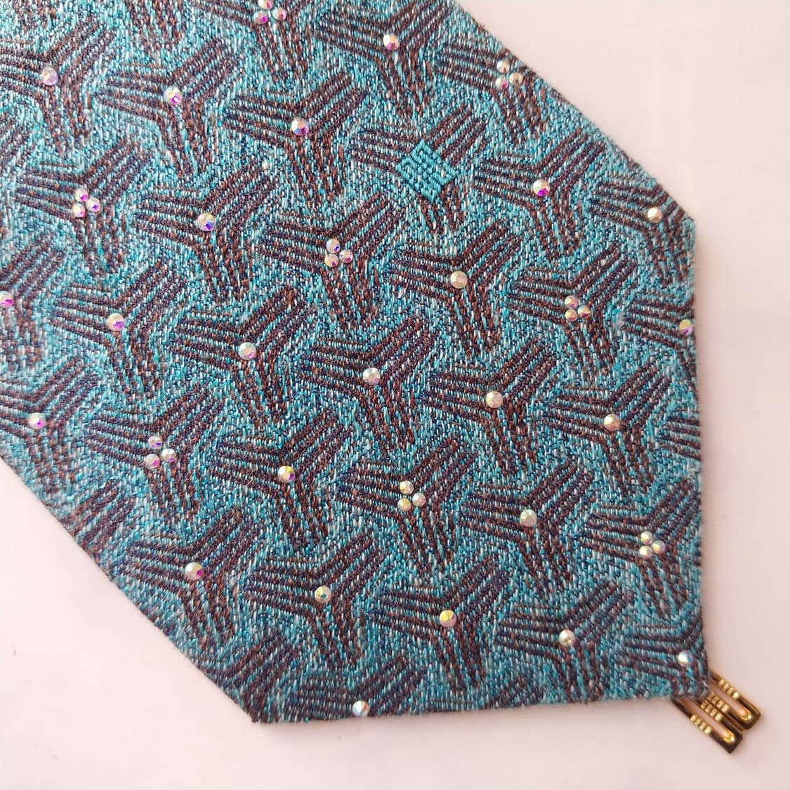 닥스 실크 코발트 블루 패턴 넥타이 8.2cm A+등급 K2325 상품이미지7