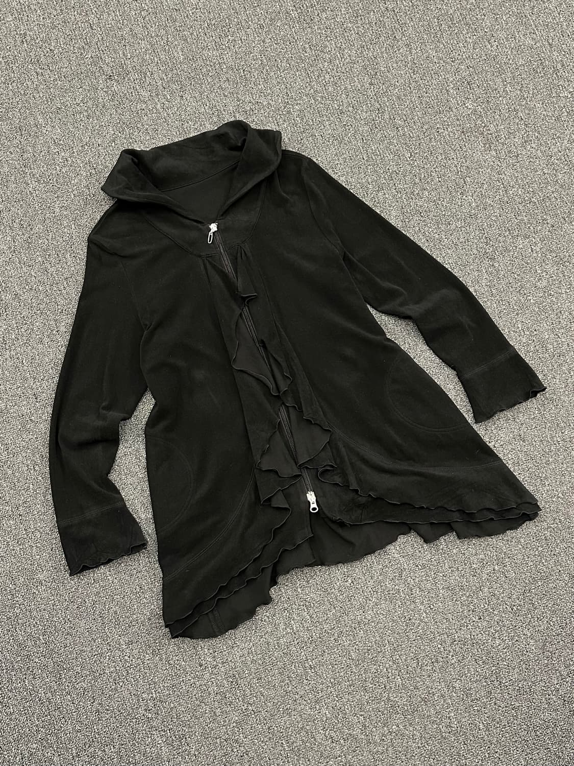 OS)Japanese Vintage 여성 프릴 레이스 집업 자켓 상품이미지2