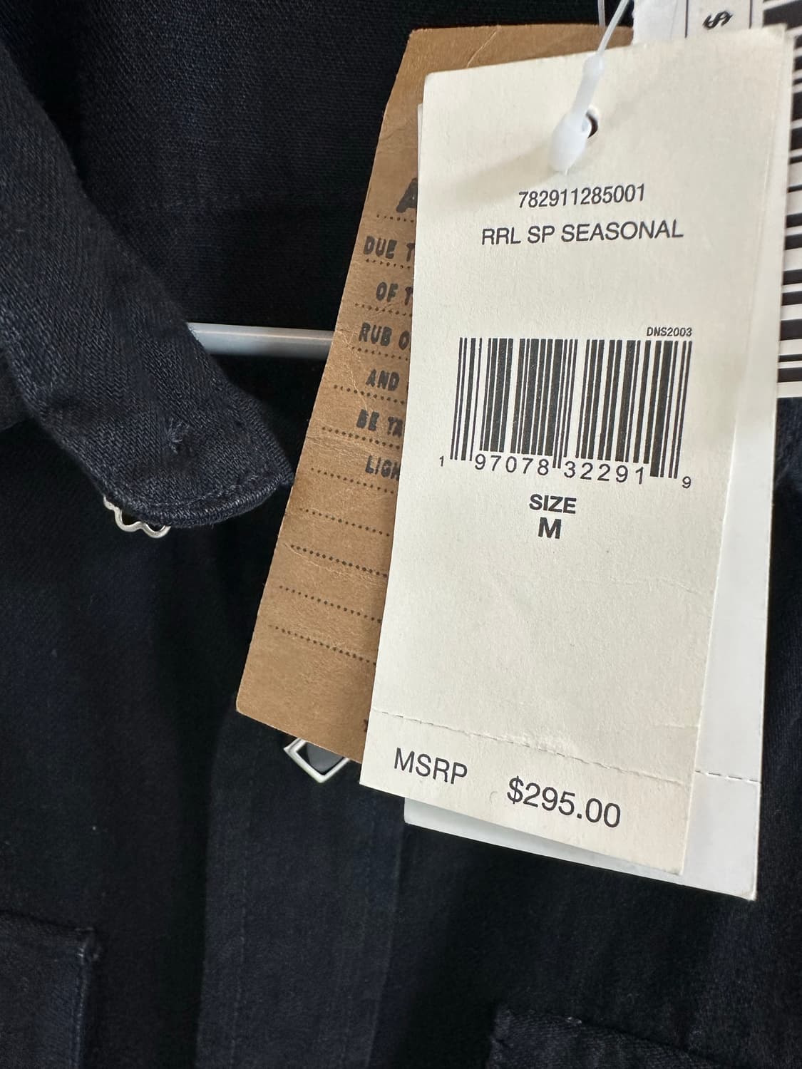 RRL 블랙 데님 웨스턴 셔츠 M 상품이미지4
