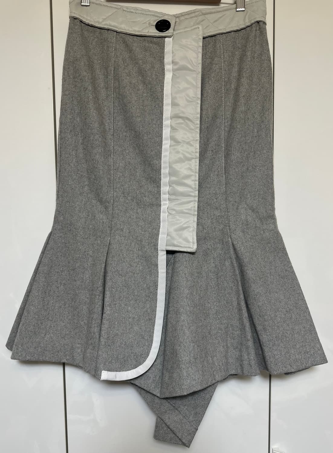 사카이모직 언발란스 울스커트 그레이 상품이미지3