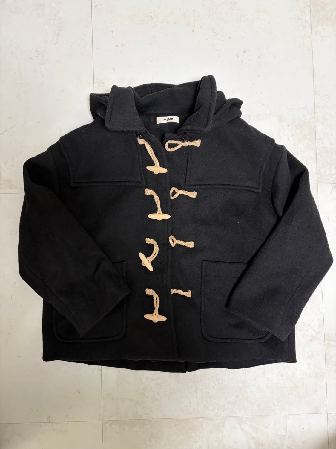 말렌 하프 더플코트 1사이즈 블랙 상품이미지2