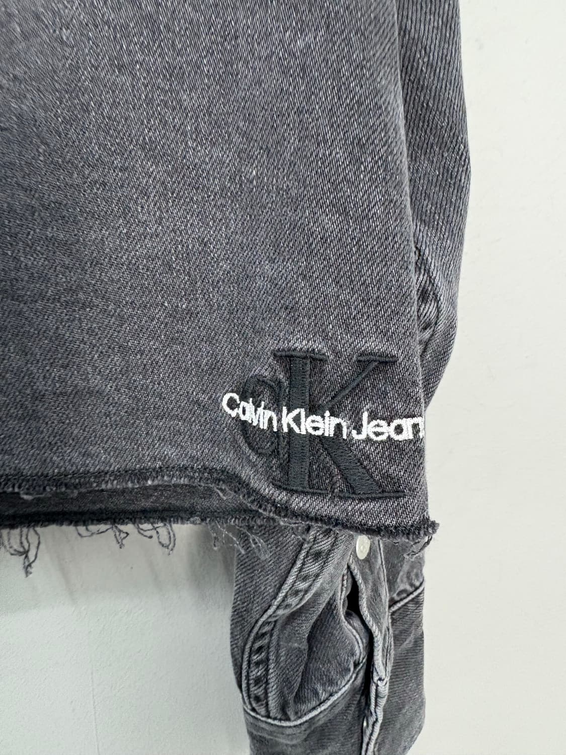 캘빈클라인 진크롭 블랙 데님 자켓 A2751 상품이미지6