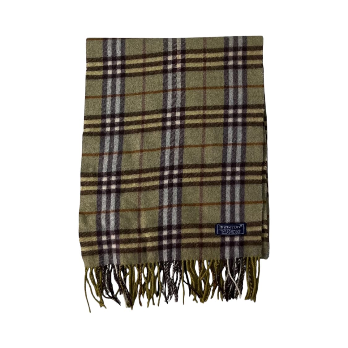 버버리 캐시미어 그린 노바체크 머플러  상품이미지2