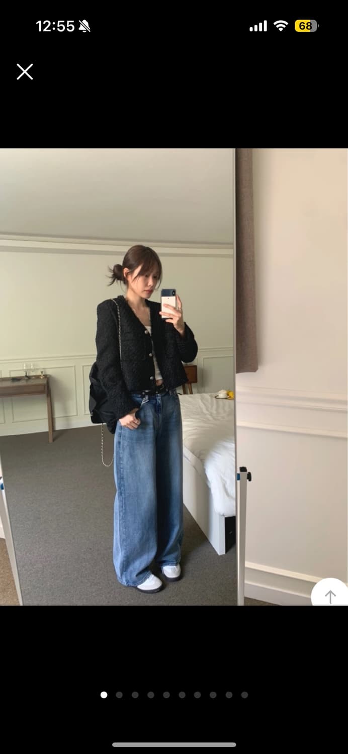 디플리 네즈 트위드 노카라 트위드 자켓 상품이미지1