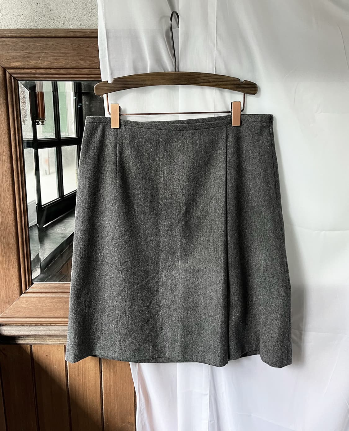 JIL SANDER gray wool skirt 상품이미지7