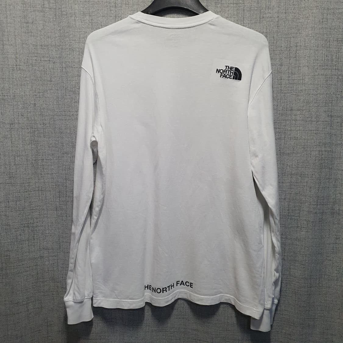 노스페이스 로고 루즈핏 흰색 긴팔티  상품이미지2