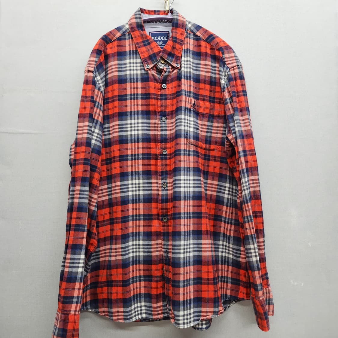 빈폴 로고자수 원포켓 체크 셔츠 XL 상품이미지1