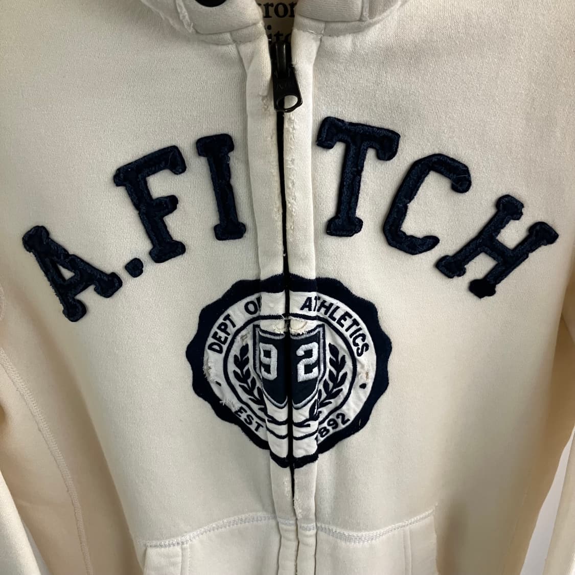 아베크롬비 크림 후드집업 M 상품이미지4