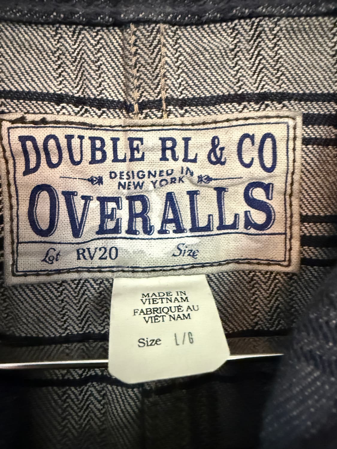 RRL 네이비 자카드 도비 알코 데님 셔츠 자켓 L 상품이미지3