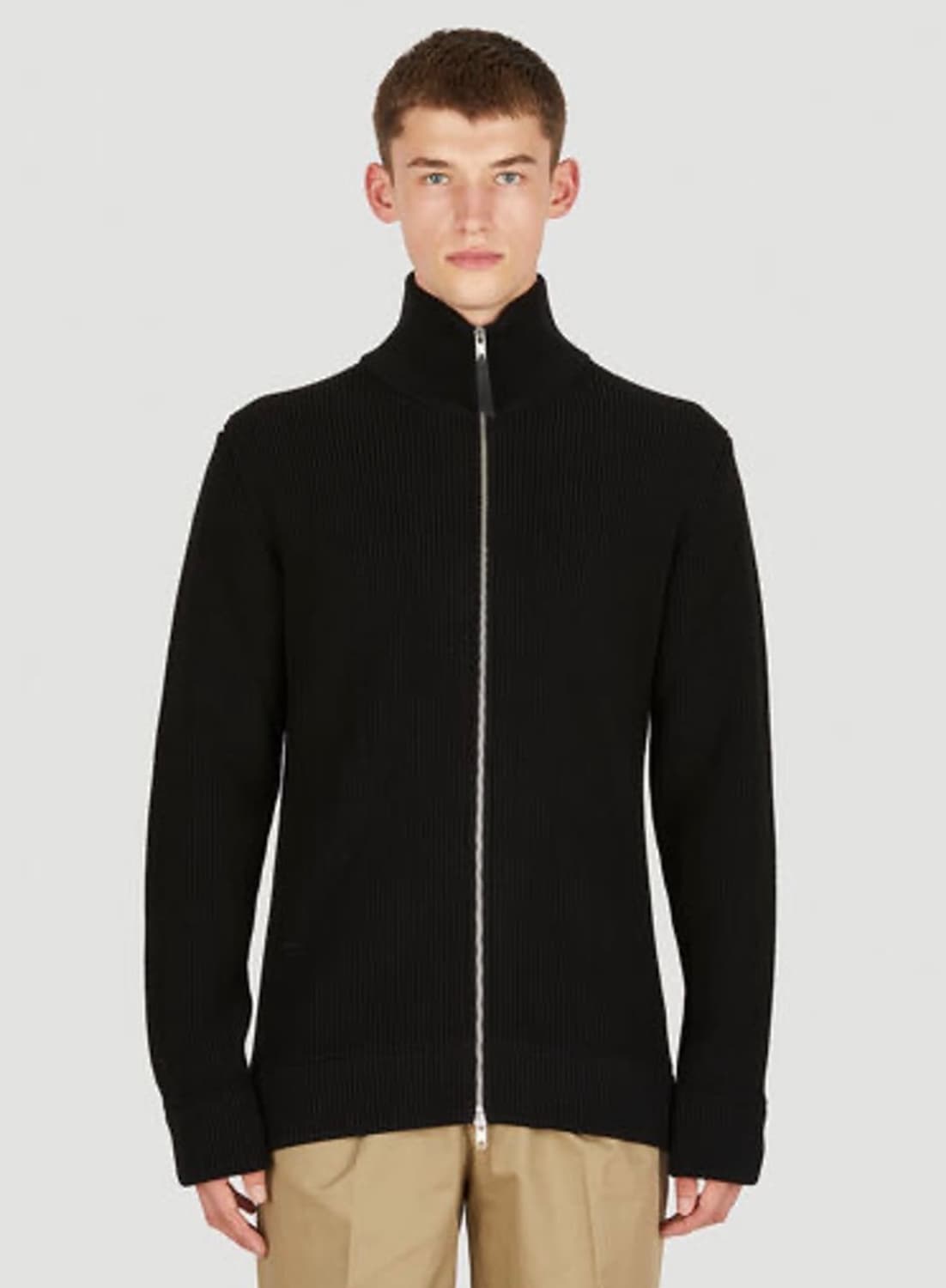 M) 마르지엘라 니트 집업 가디건 블랙 상품이미지1