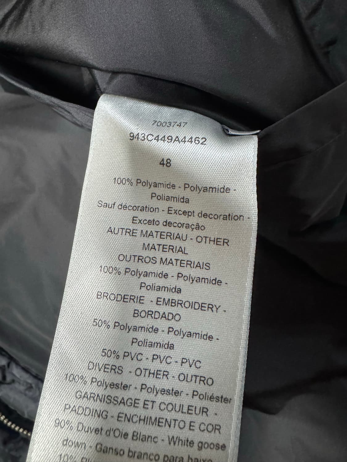 디올 오블리크 패딩 48사이즈 상품이미지4