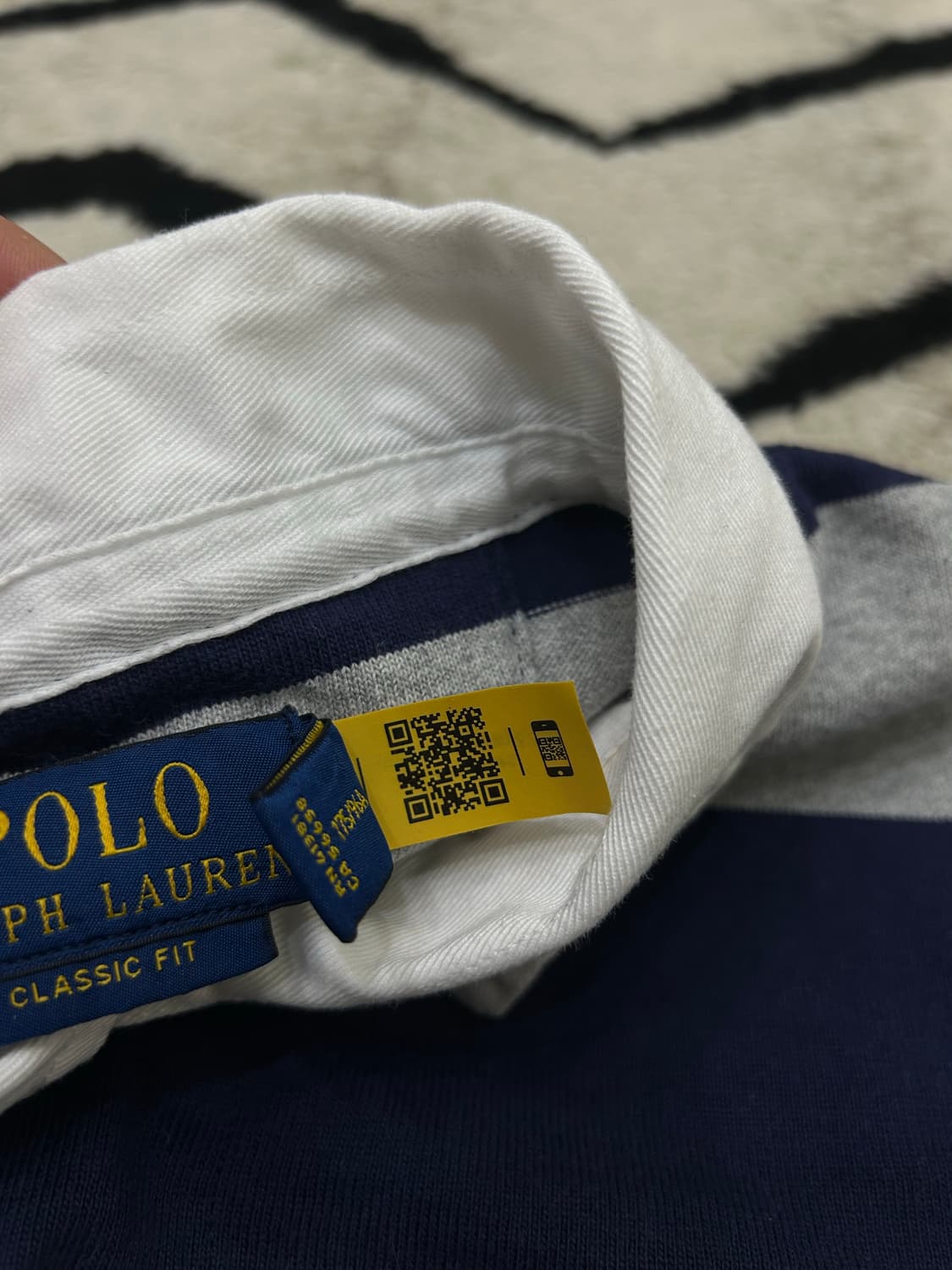 [M]폴로랄프로렌 아이코닉 클래식핏 럭비 긴팔/그레이네이비 상품이미지7