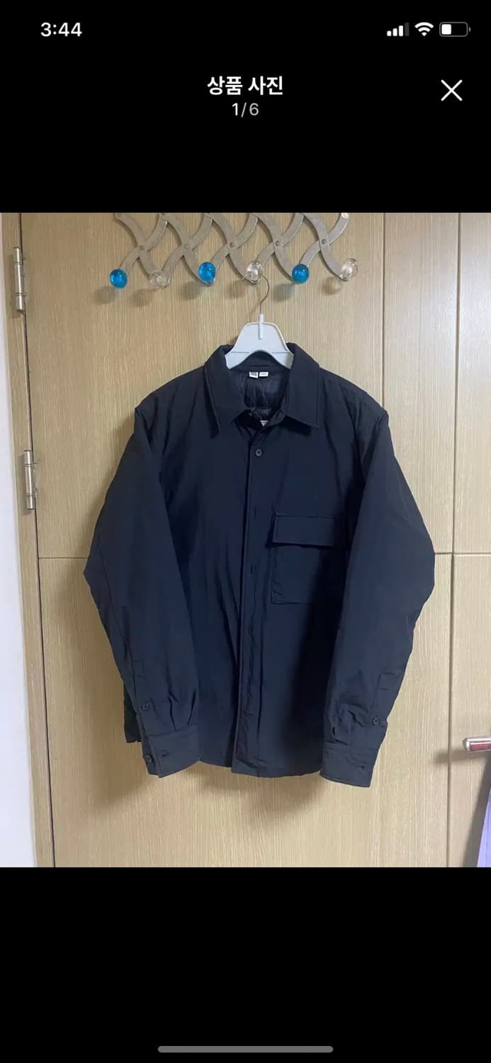 [UNIQLO] 유니클로U 블랙 패딩 셔츠 S사이즈 상품이미지1