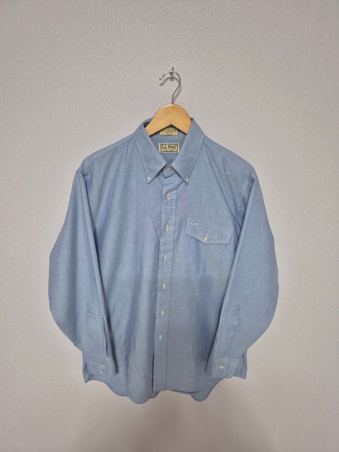 80s~90s L.L.Bean 옥스포드 셔츠 USA made 상품이미지1