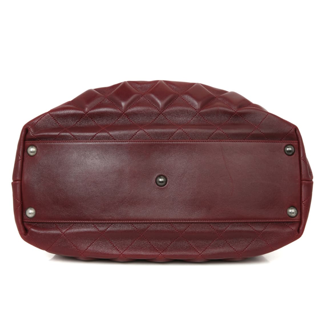 샤넬 버건디 큐브 퀼팅 숄더 슬로운 슬론 카프레더 토트 상품이미지8