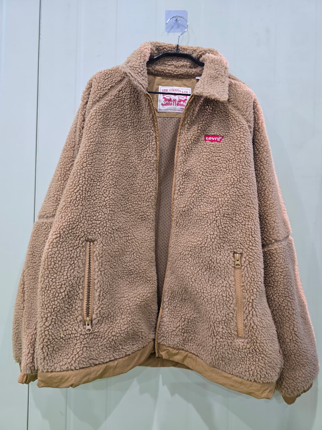 리바이스 브라운 뽀글이 플리스 자켓 L 상품이미지2