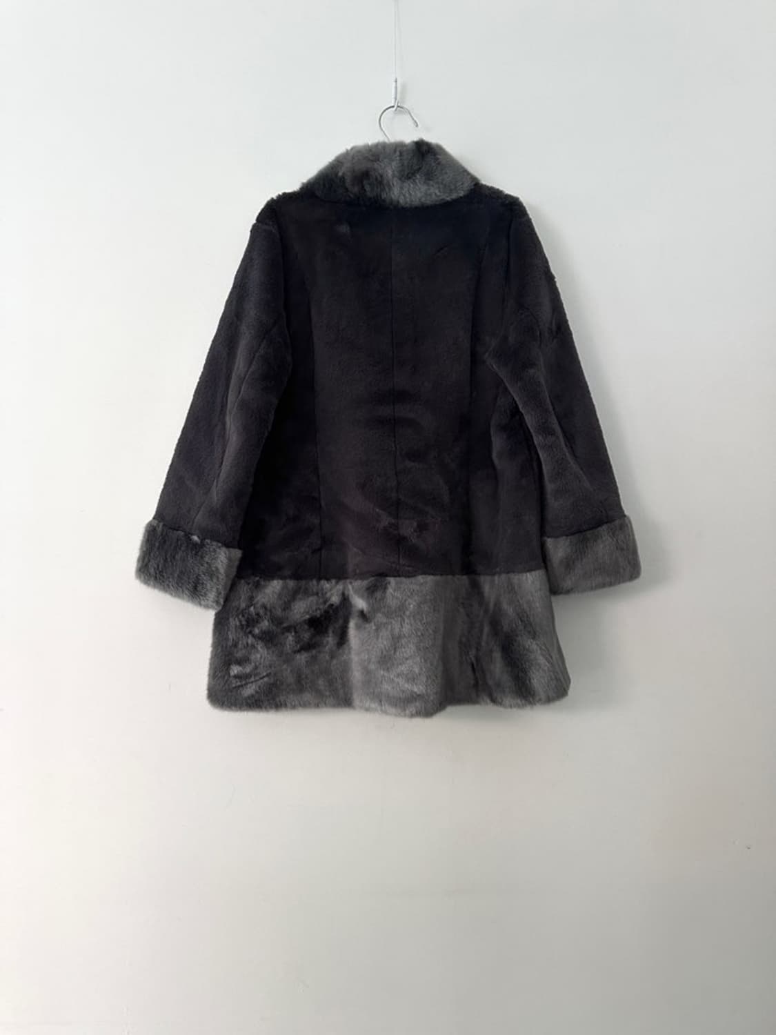 Formal double texture fur coat / grey 상품이미지5