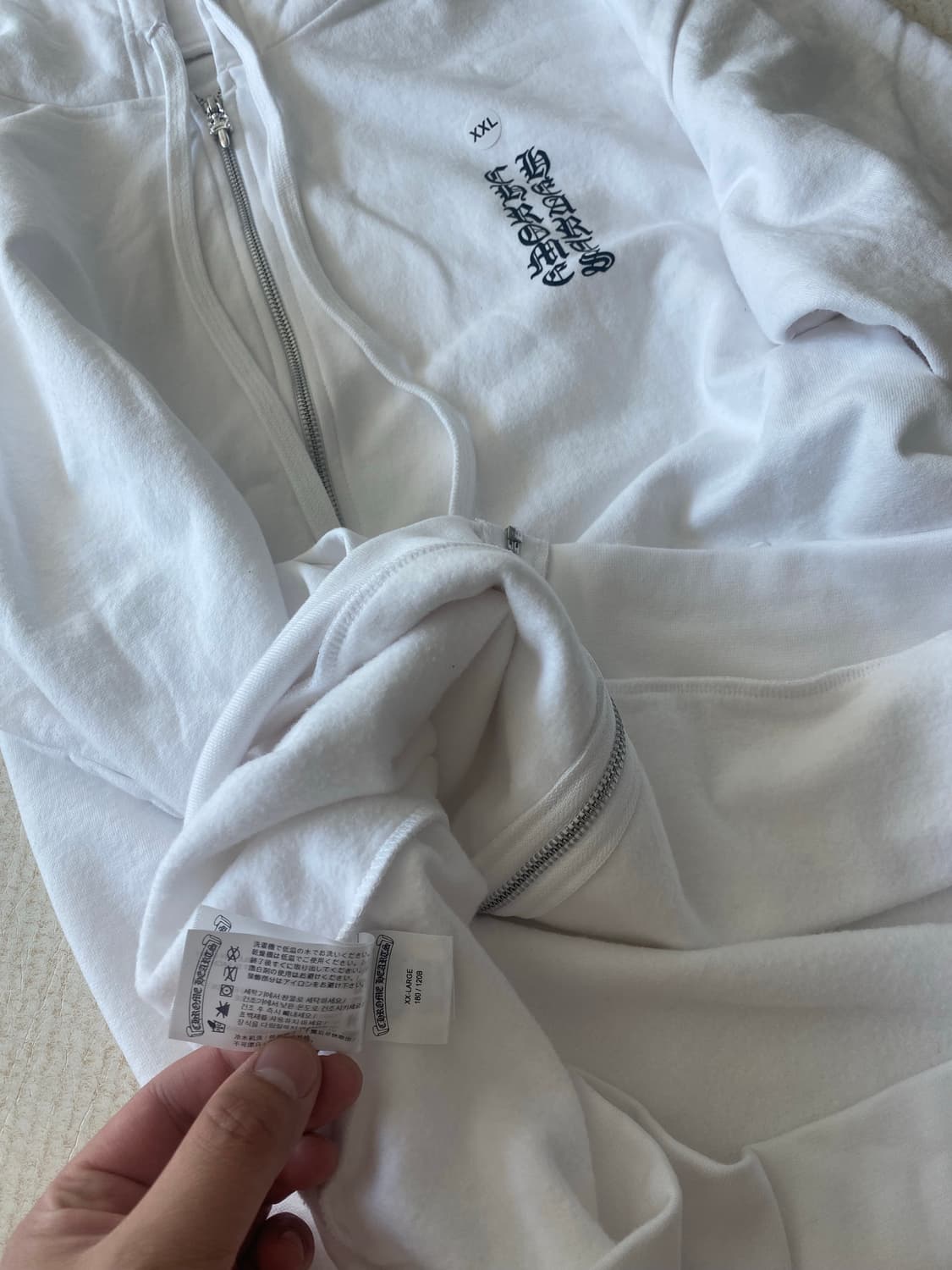 (새제품/XXL) 크롬하츠 버티컬로고 후드집업 상품이미지7